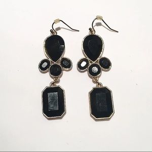 Black Drop Earrings